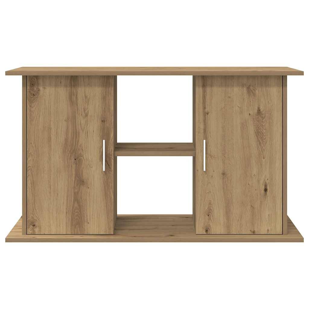 Meuble Aquarium 101cm Bois d'Ingénierie 3 Niveaux Rangement Chêne Artisanal - ComfortXL Outdoor Living - Image 4