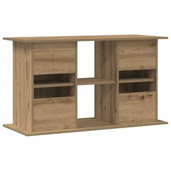 Meuble Aquarium 101cm Bois d'Ingénierie 3 Niveaux Rangement Chêne Artisanal - ComfortXL Outdoor Living - Image 6