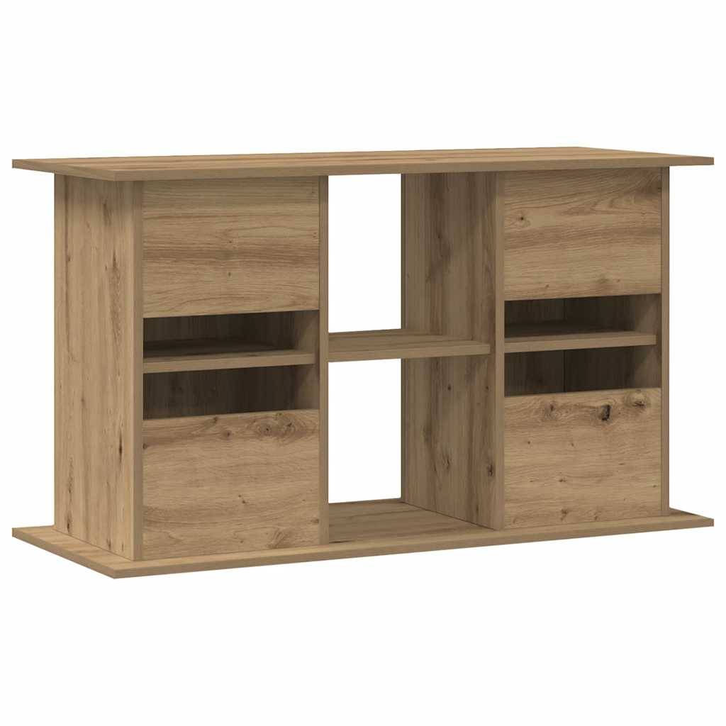 Meuble Aquarium 101cm Bois d'Ingénierie 3 Niveaux Rangement Chêne Artisanal - ComfortXL Outdoor Living - Image 6