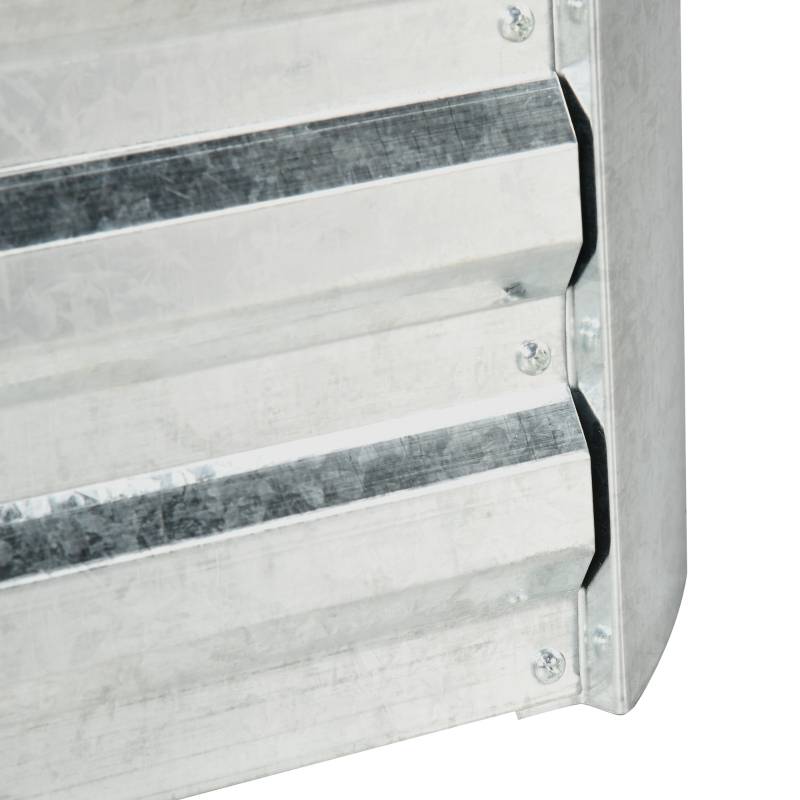 ComfortXL - Carré Potager Surélevé Acier Serre Treillis Jardin Balcon 3en1 53x53x90cm Argent - ComfortXL Outdoor Living - Image 8