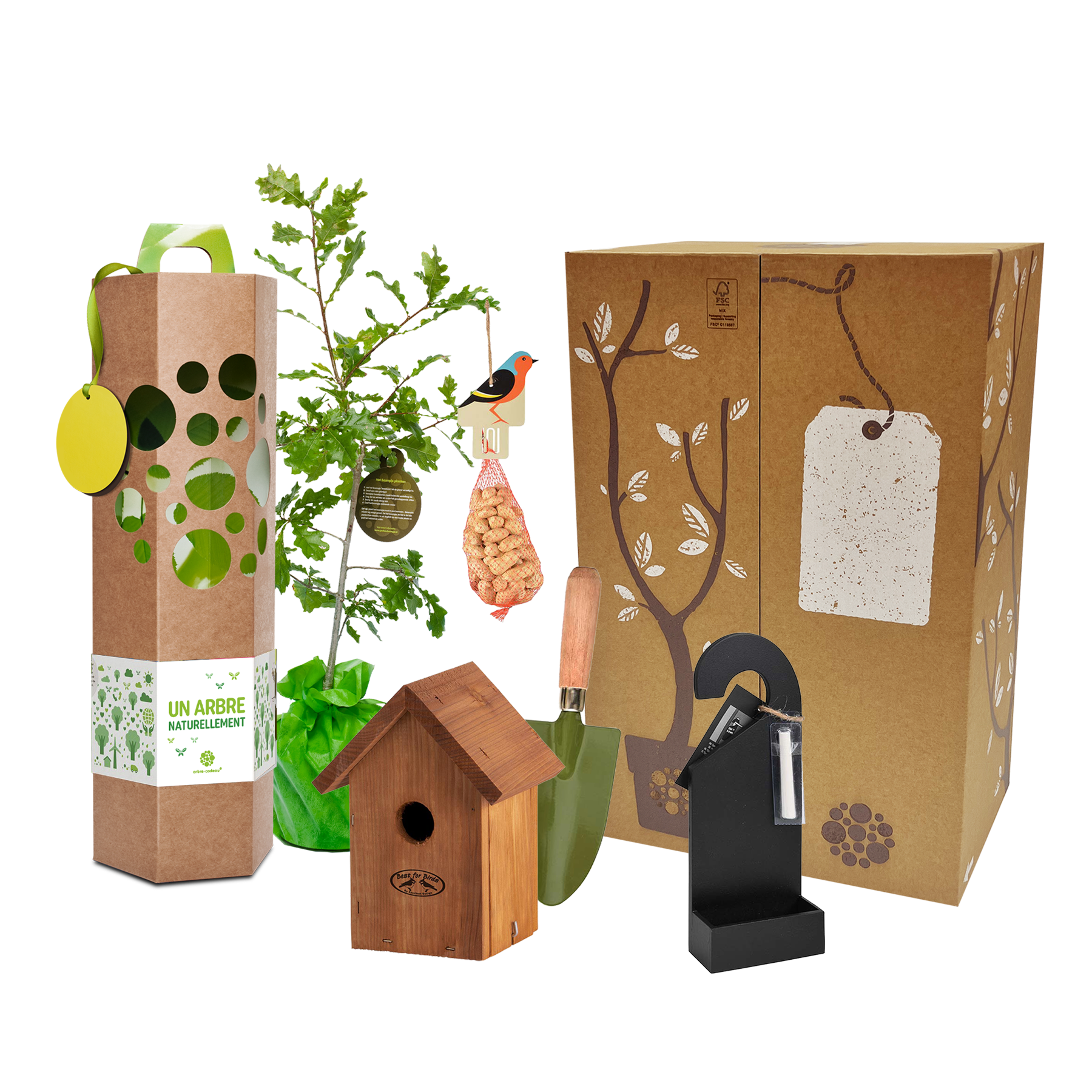 Coffret Cadeau de Luxe: Un arbre naturellement. Un cadeau original et symbolique, présenté dans un bel emballage élégant