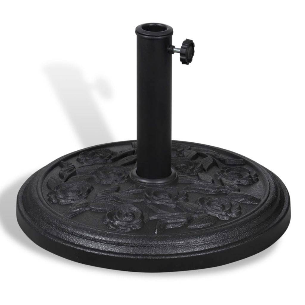 Helloshop26 - Pied socle base de parasol rond en résine noir 9 kg diamètre 38 et 48 mm - Imagen 1