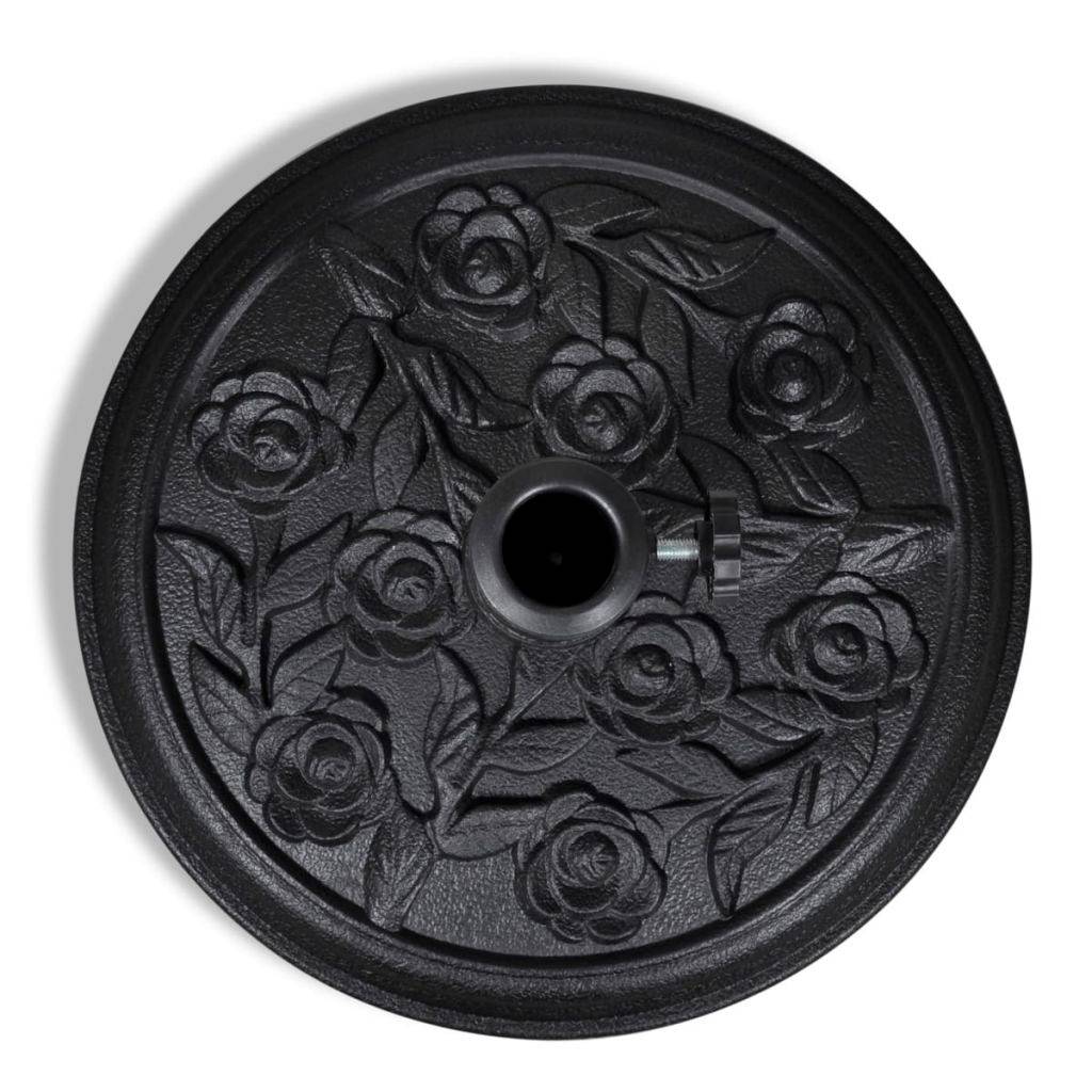 Helloshop26 - Pied socle base de parasol rond en résine noir 9 kg diamètre 38 et 48 mm - Imagen 2
