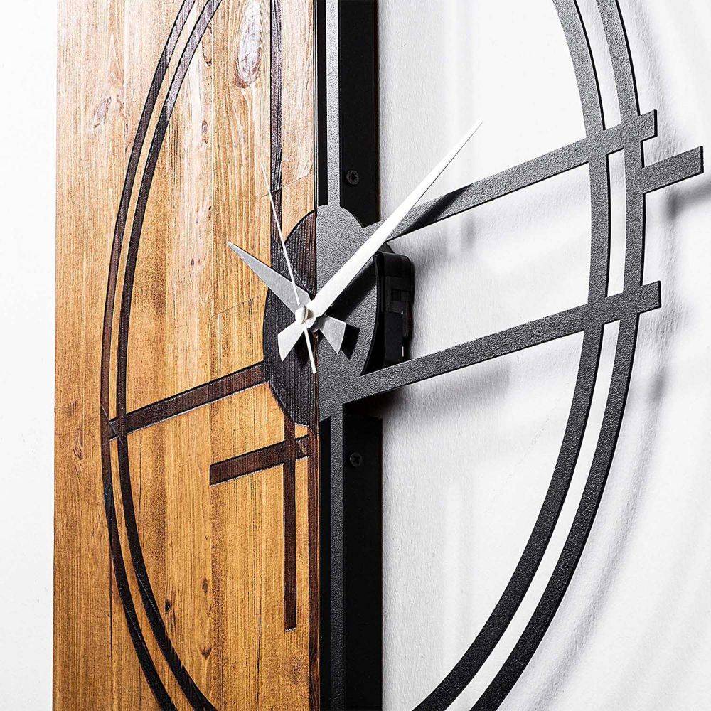 Hanah Home - Horloge en bois et métal Clock Cercle - Imagen 4