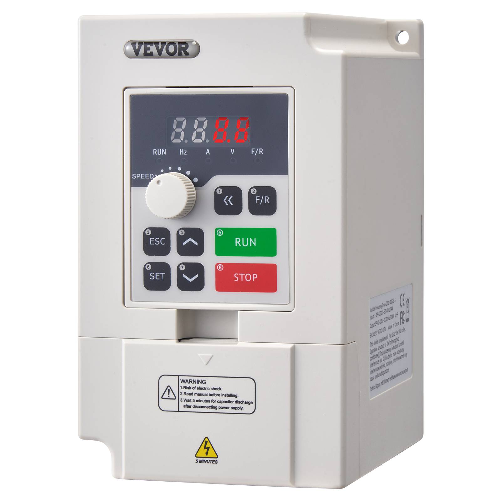 VEVOR Variateur fréquence 3 kW 14A, entrée mono/tri vers sortie tri 0-2000Hz, pour moteur broche CNC. - Image 1