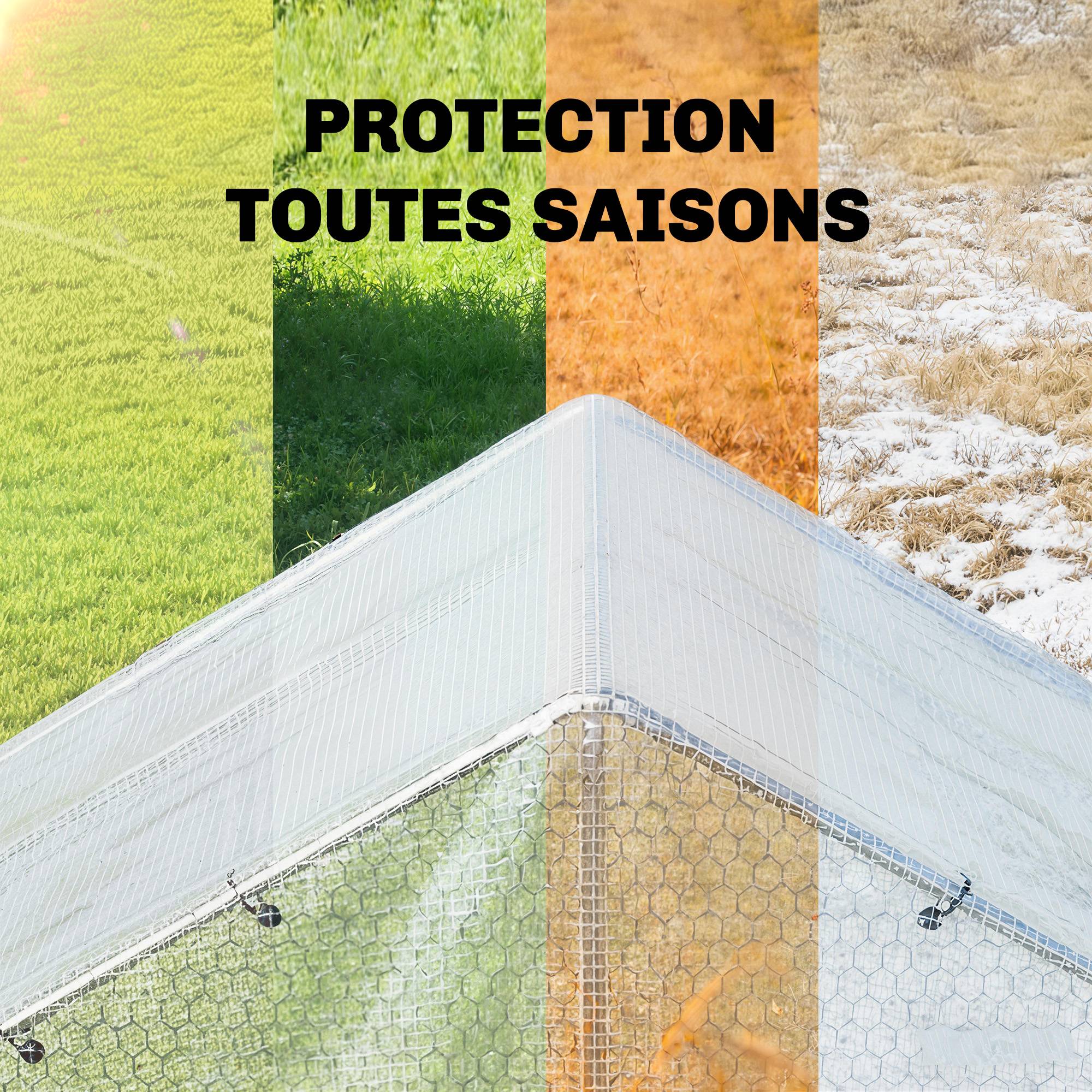 ComfortXL - Bâche de protection en polyéthylène blanc 6 x 4 m imperméable pour meubles de jardin et bois avec 20 œillets - Image 4