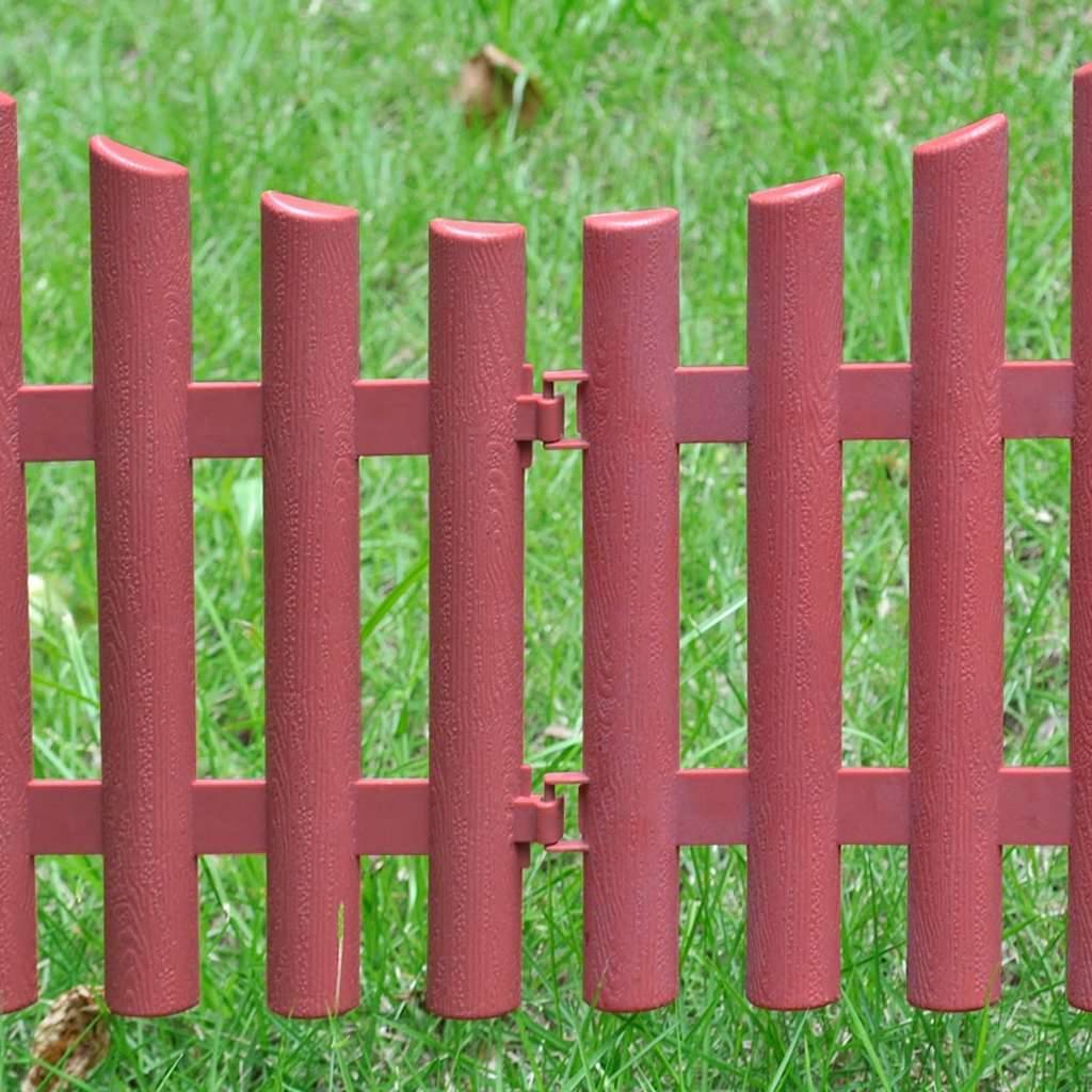 Clôture décorative polypropylène pour jardin délimitation de massifs floraux 10m marron - ComfortXL Outdoor Living - Image 6