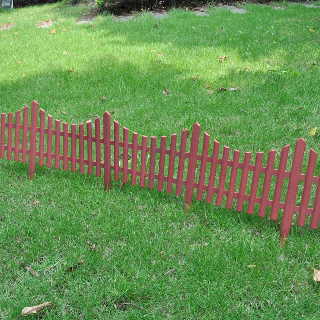 Clôture décorative polypropylène pour jardin délimitation de massifs floraux 10m marron - ComfortXL Outdoor Living - Image 5