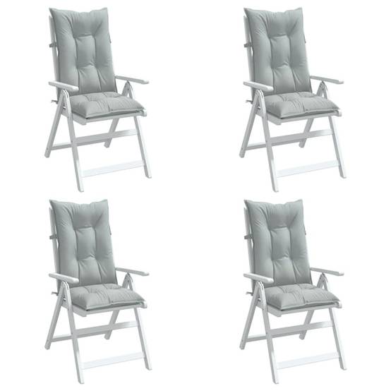 Coussins de chaise à dossier haut polyester gris clair 120 x 50 x 7 cm - PANGIVO - Image 1