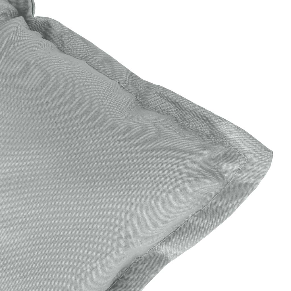 Coussins de chaise à dossier haut polyester gris clair 120 x 50 x 7 cm - PANGIVO - Image 9