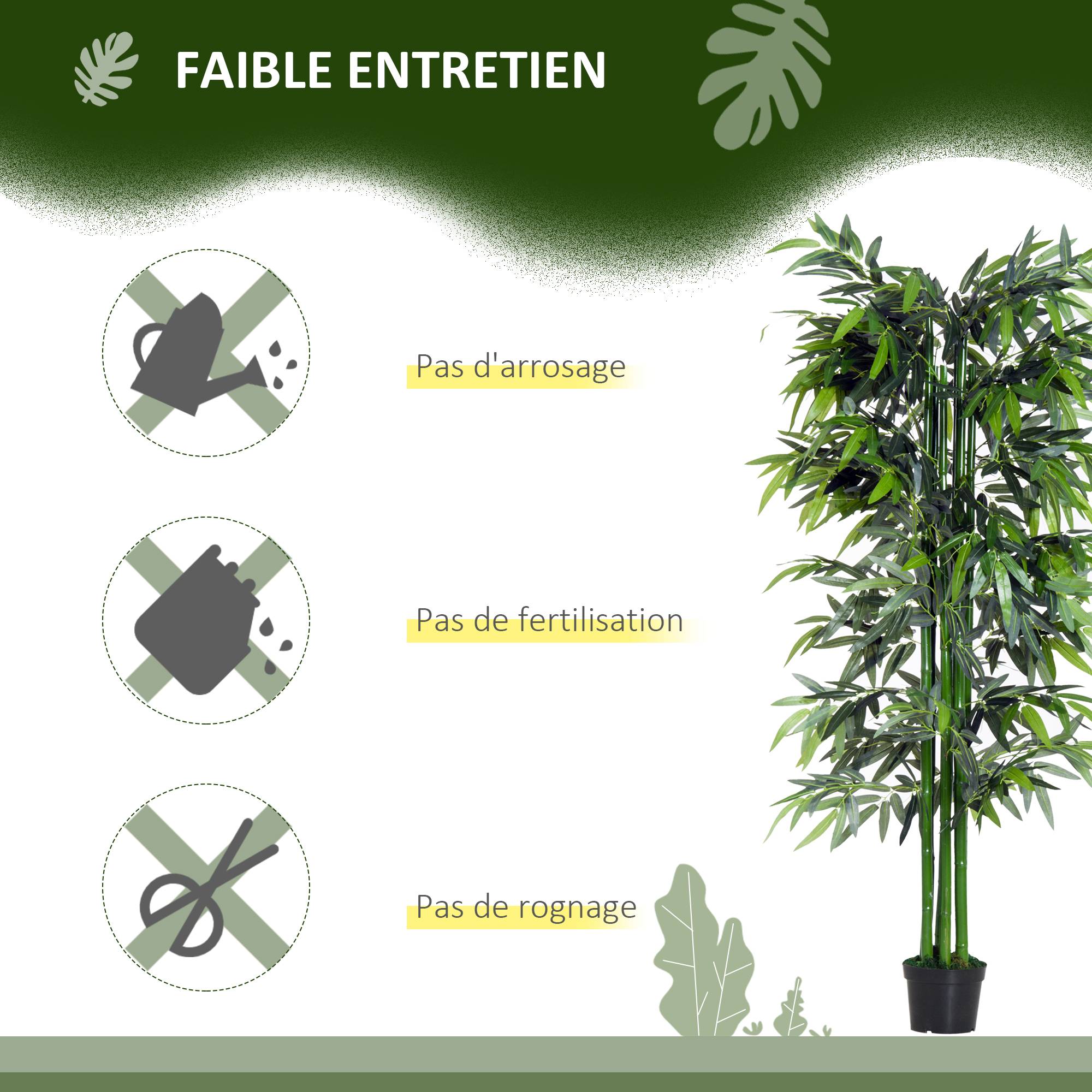 Bambou artificiel plastique vert 18 x 18 x 180 cm - PANGIVO - Image 8