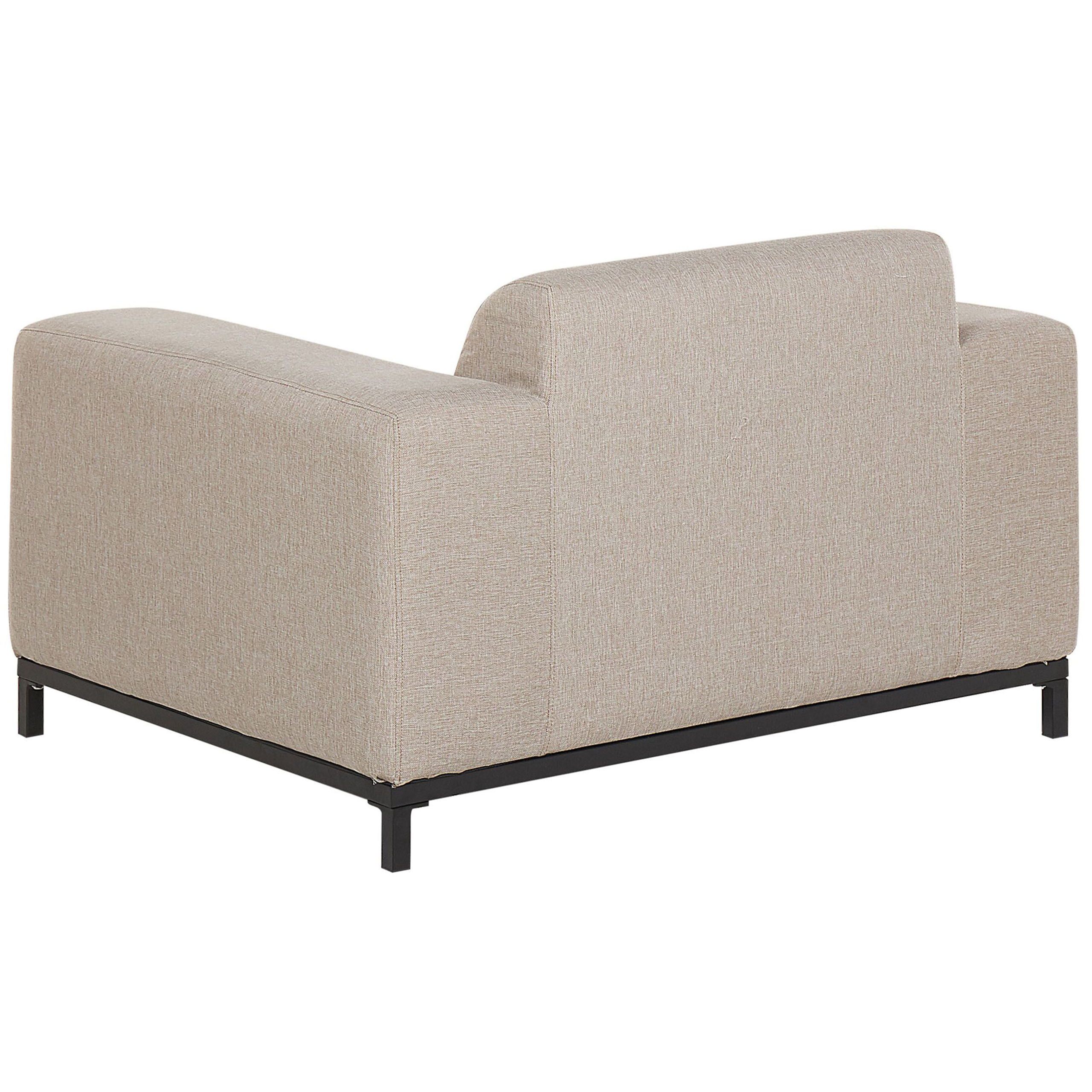 Fauteuil Tissu Beige ROVIGO Beliani - Image 4