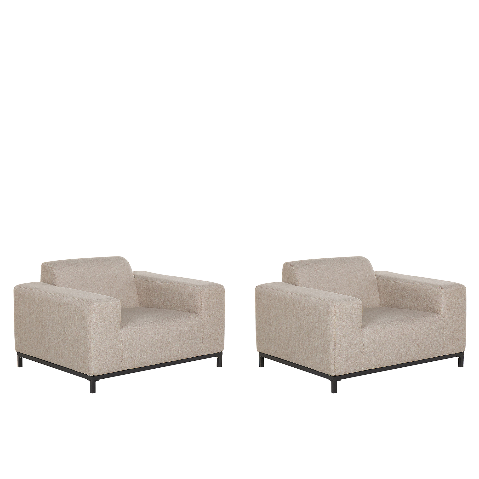 Fauteuil Tissu Beige ROVIGO Beliani - Image 1