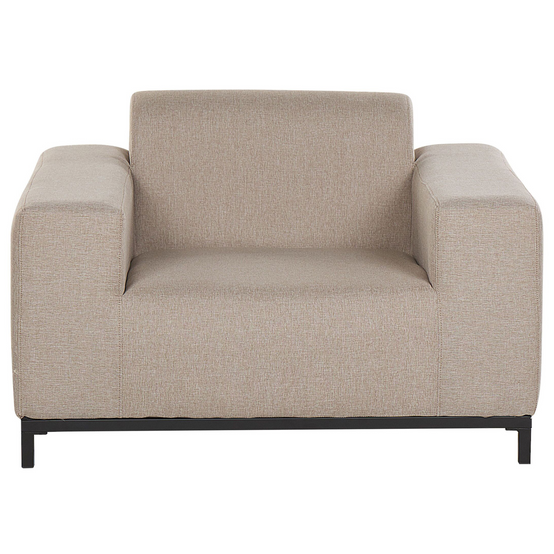 Fauteuil Tissu Beige ROVIGO Beliani - Image 3