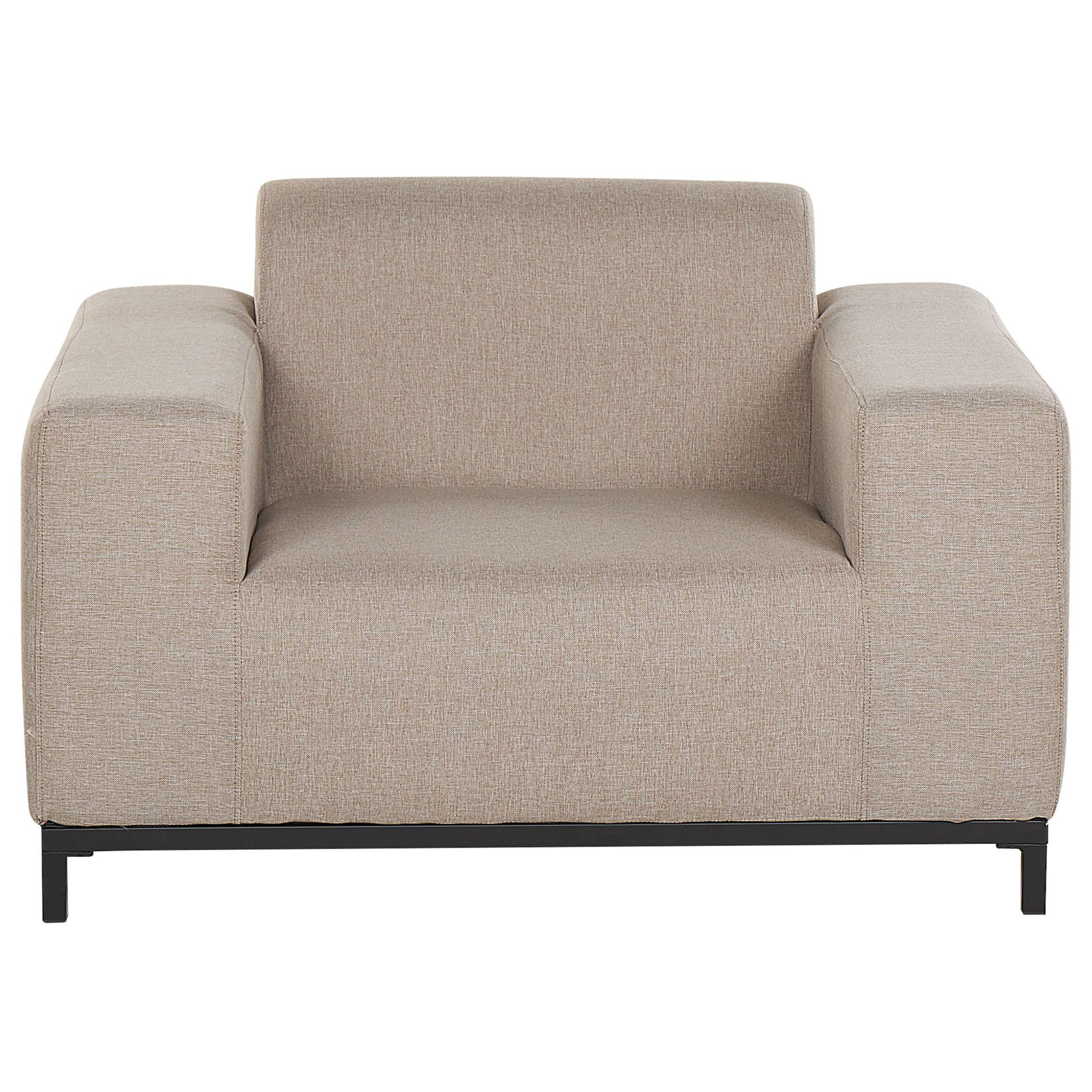 Fauteuil Tissu Beige ROVIGO Beliani - Image 3