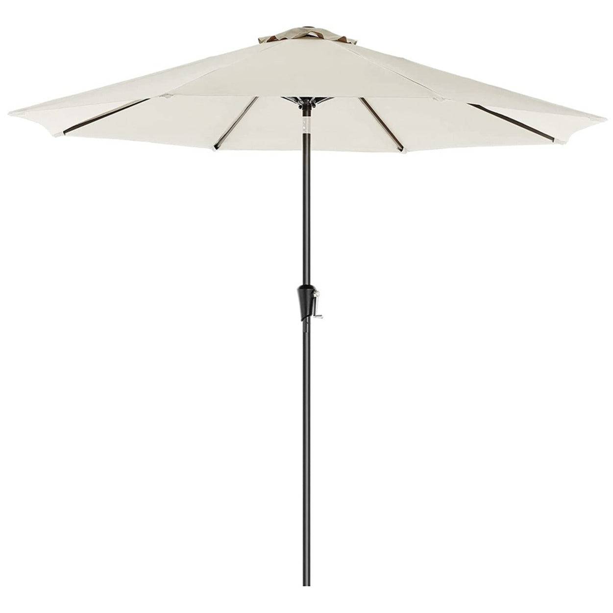 Helloshop26 - Parasol de jardin diamètre 2,7 m ombrelle protection UPS 50+ toile polyester octogonale inclinable manivelle balcon terrasse piscine plage sans socle - Imagen 1