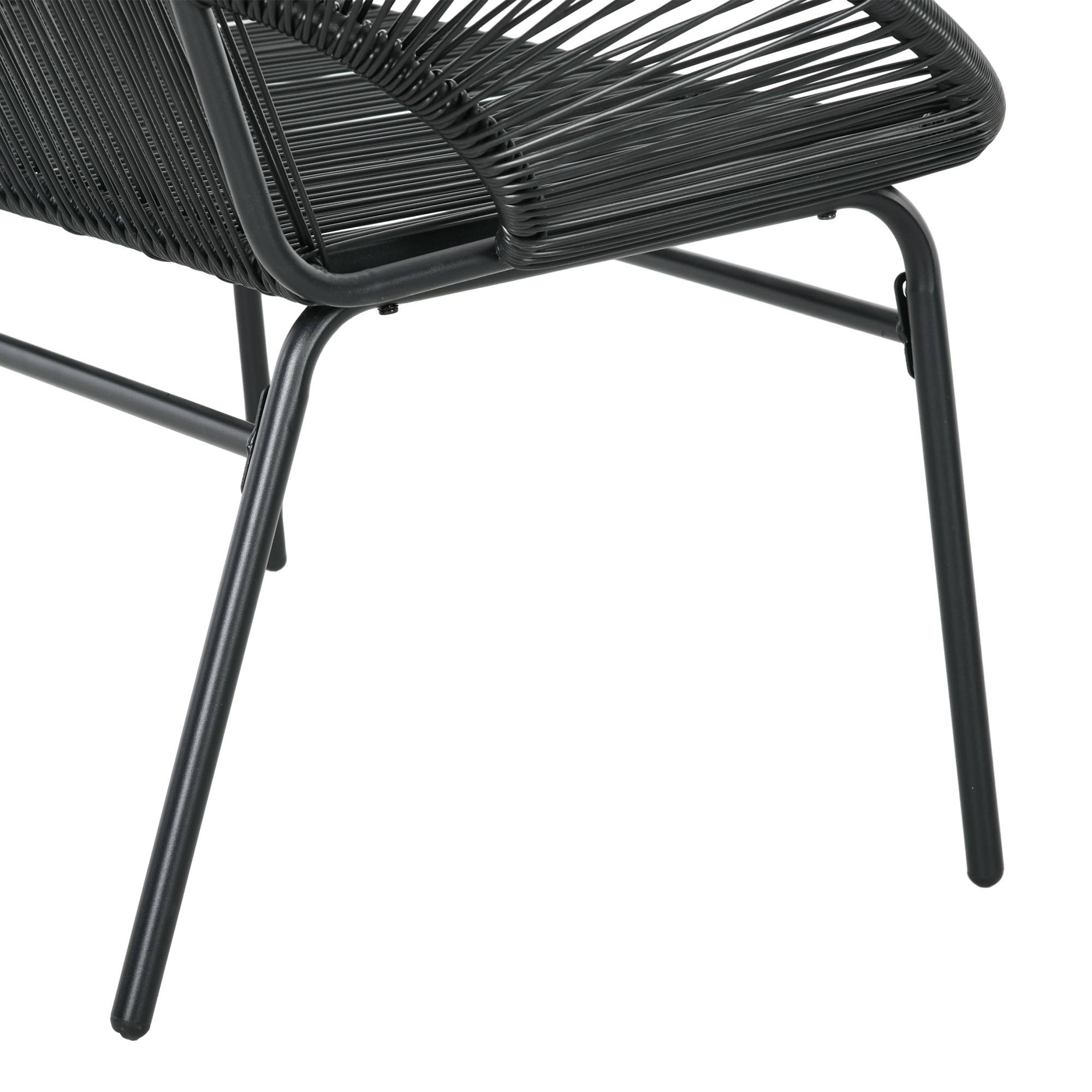 PANGIVO - Banc de jardin résine tressée noir 132 x 72 x 83 cm - PANGIVO - Image 8
