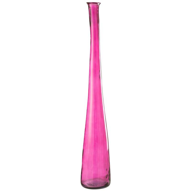 J-Line - Vase haut en verre rose 18x18x120 cm - J-Line - Image 1
