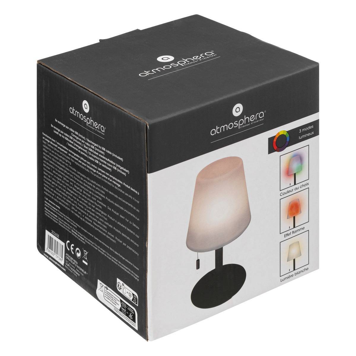 Atmosphera - Lampe extérieure "Zack" H30cm gris foncé - Atmosphera Créateur d'intérieur - Imagen 3