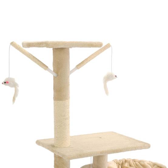 Arbre à chat Karoliina Beige 147 X 35 X (230-250) cm - P87209B - Image 5