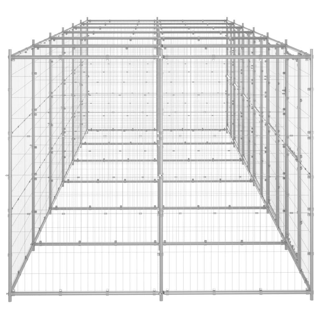 Helloshop26 - Chenil extérieur cage enclos parc animaux chien extérieur acier galvanisé 14,52 m² - Imagen 4