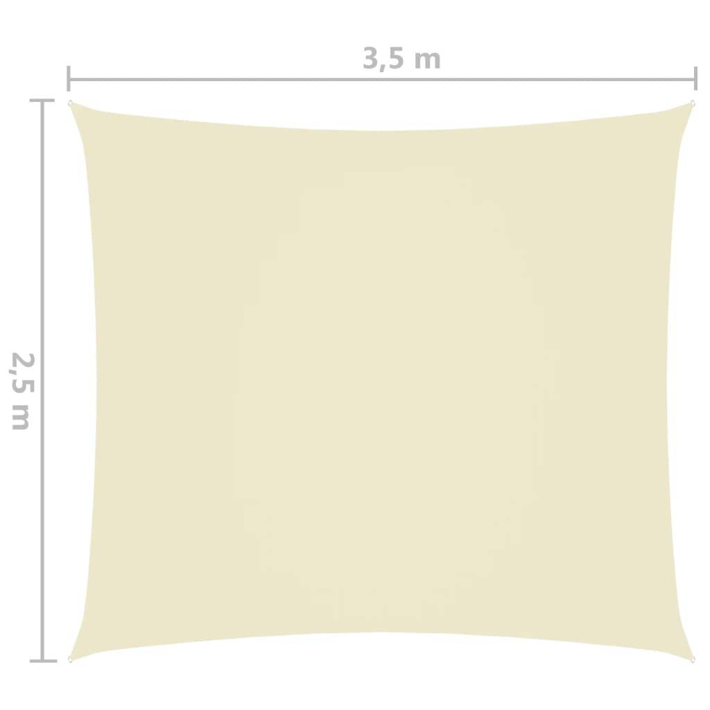Helloshop26 - Voile toile d'ombrage parasol tissu oxford rectangulaire 2,5 x 3,5 m crème - Imagen 5
