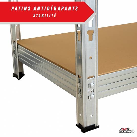 Rack étagère de rangement pour entrepôt, garage et atelier - Capacité 1400 kg - 2 M x 2,37 M - Image 6