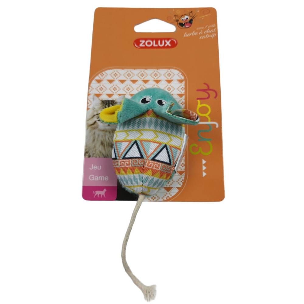 Zolux - Souris vert Kali   14 x 5 x 3 cm avec catnip Jouet chat - Imagen 5