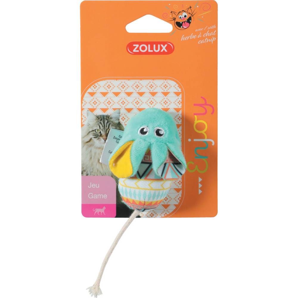 Zolux - Souris vert Kali   14 x 5 x 3 cm avec catnip Jouet chat - Imagen 6