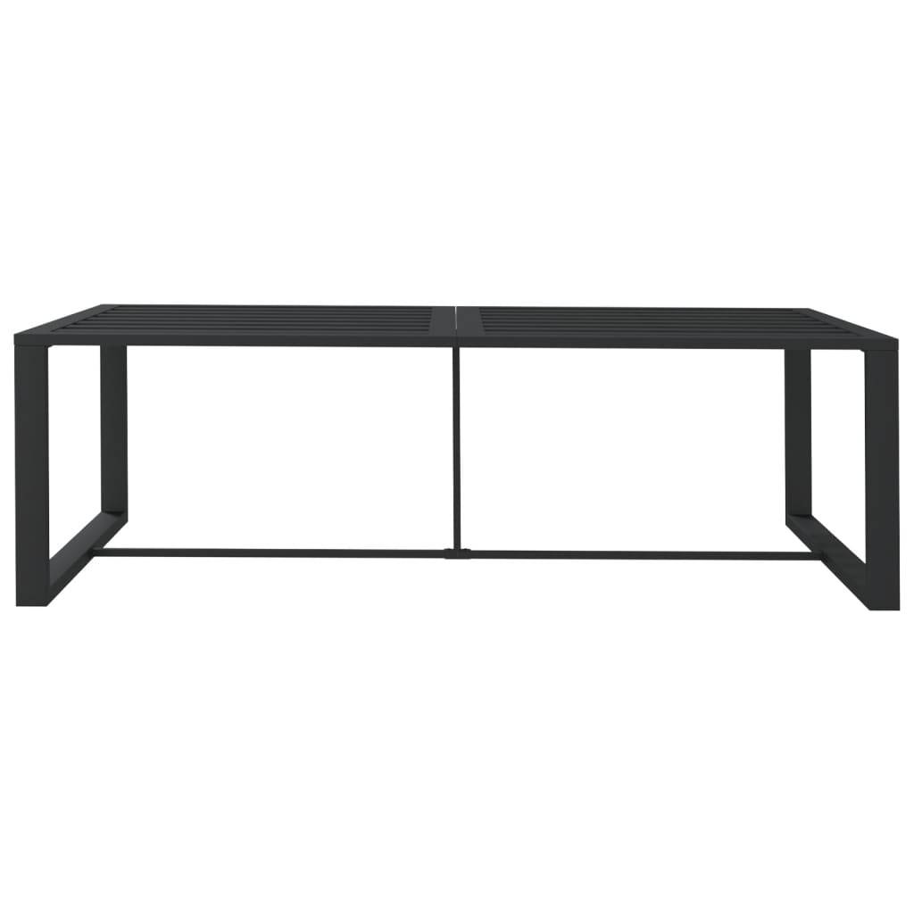 ComfortXL - Table de Repas de Jardin Anthracite 120x60cm en Aluminium Brossé, Design Moderne et Léger – ComfortXL Outdoor Living - Image 3