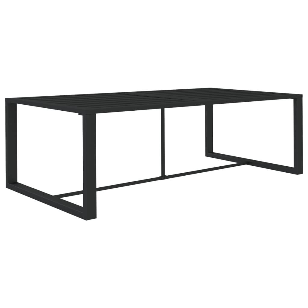 ComfortXL - Table de Repas de Jardin Anthracite 120x60cm en Aluminium Brossé, Design Moderne et Léger – ComfortXL Outdoor Living - Image 2