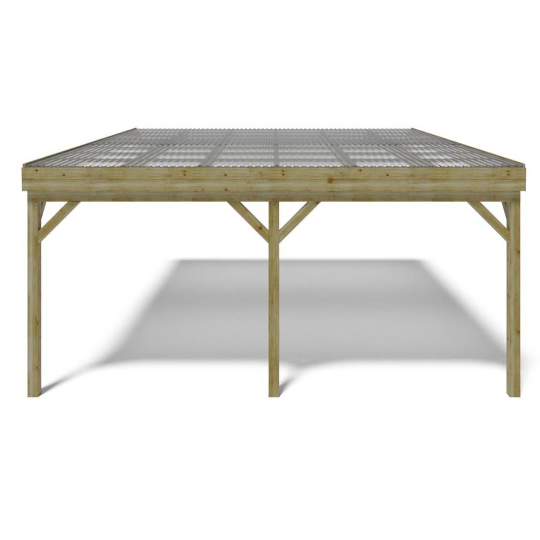 Altanka - Carport, abri de voiture 5.8x5.06 m - 29 m2 - couverture PVC - CAR23PVCTR - ALTANKA - Image 2