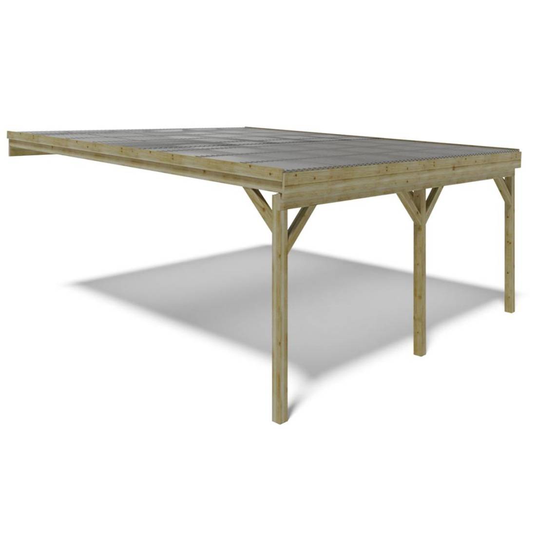 Altanka - Carport, abri de voiture 5.8x5.06 m - 29 m2 - couverture PVC - CAR23PVCTR - ALTANKA - Image 6