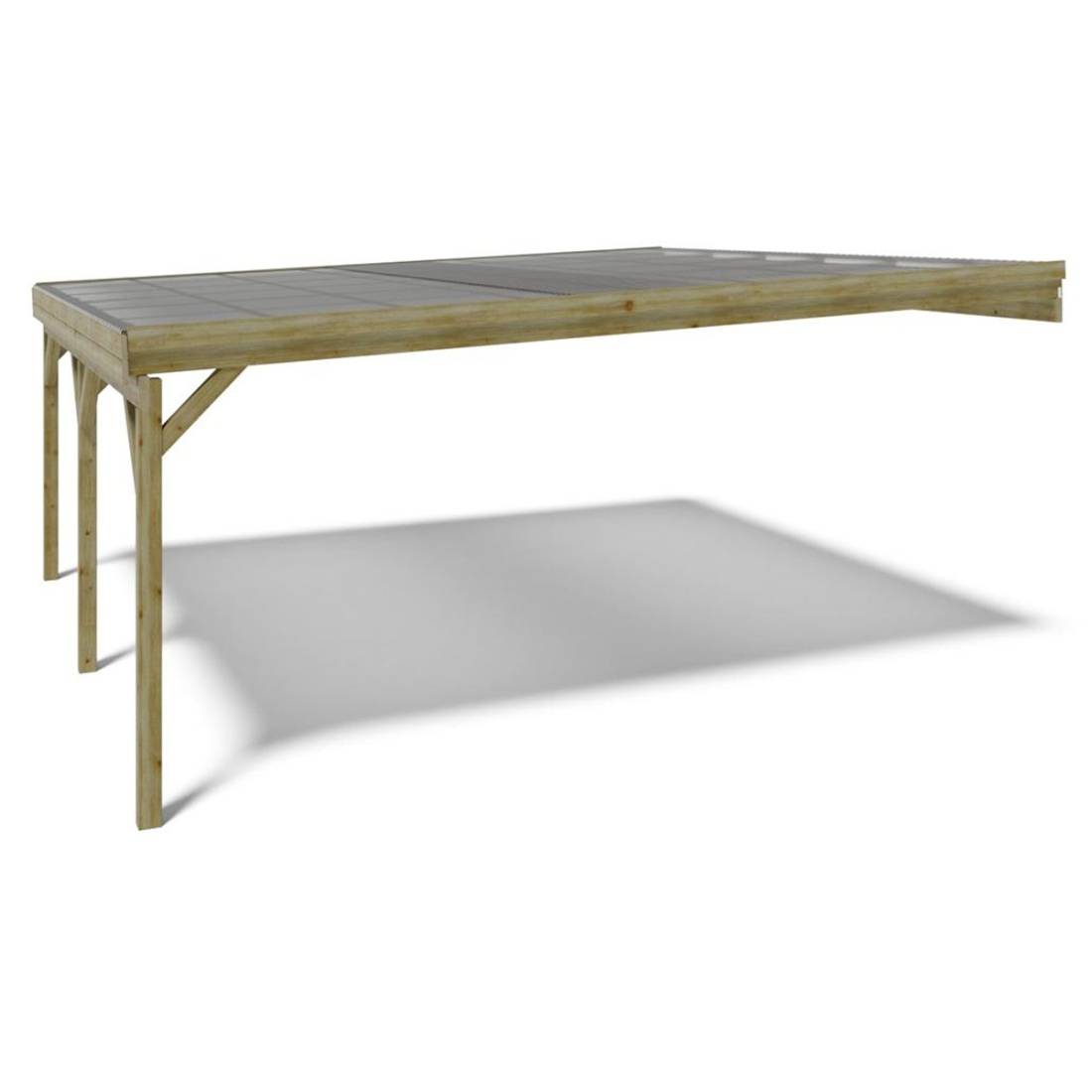 Altanka - Carport, abri de voiture 5.8x5.06 m - 29 m2 - couverture PVC - CAR23PVCTR - ALTANKA - Image 5