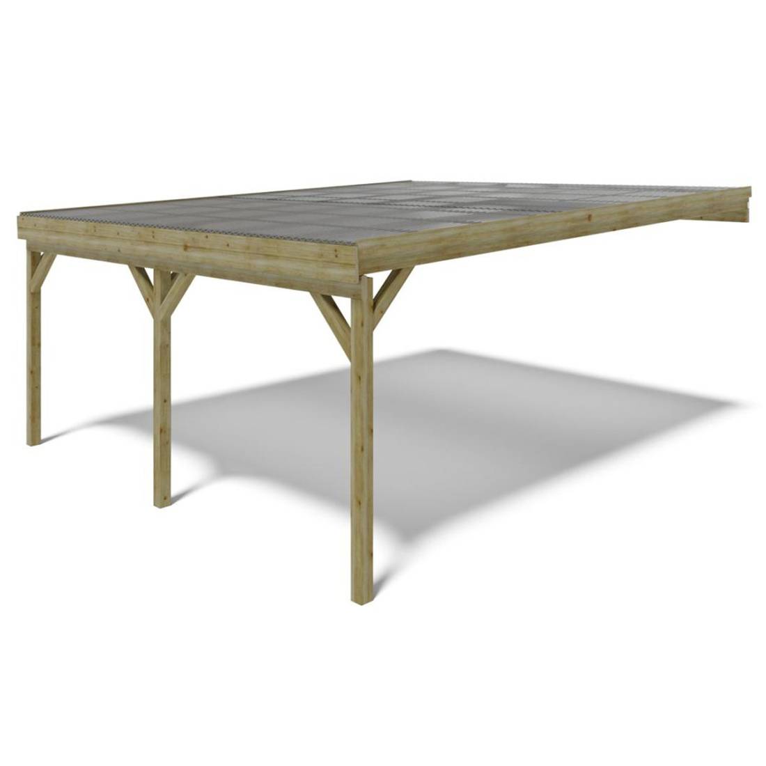 Altanka - Carport, abri de voiture 5.8x5.06 m - 29 m2 - couverture PVC - CAR23PVCTR - ALTANKA - Image 1