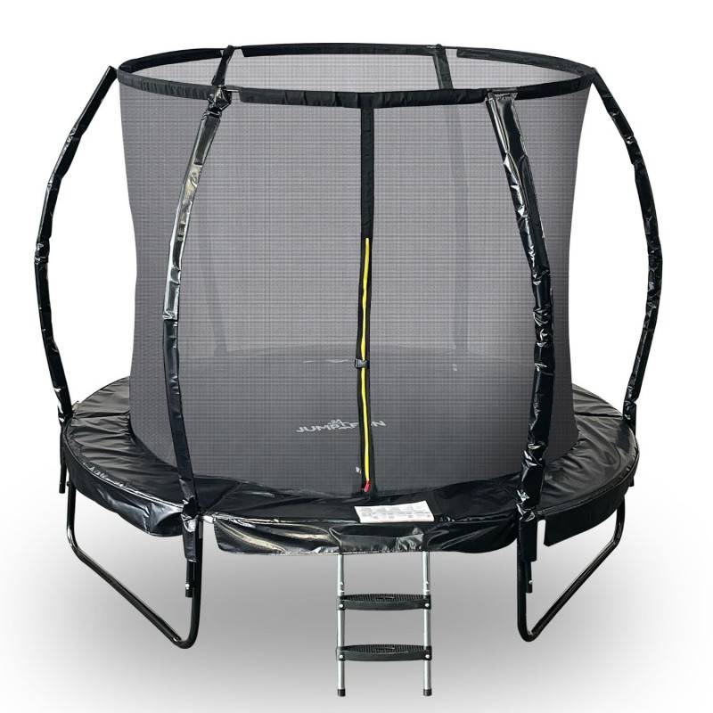 Trampoline 8Ft ø244cm noire avec Echelle, Protection et Filet de sécurité JUMP4FUN - Image 1
