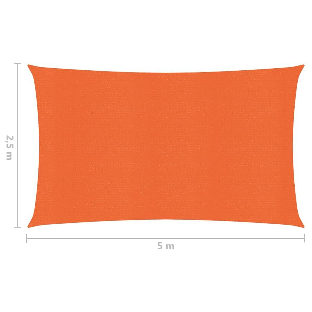 Helloshop26 - Voile d'ombrage 160 g/m² orange 2,5 x 5 m PEHD - Imagen 6
