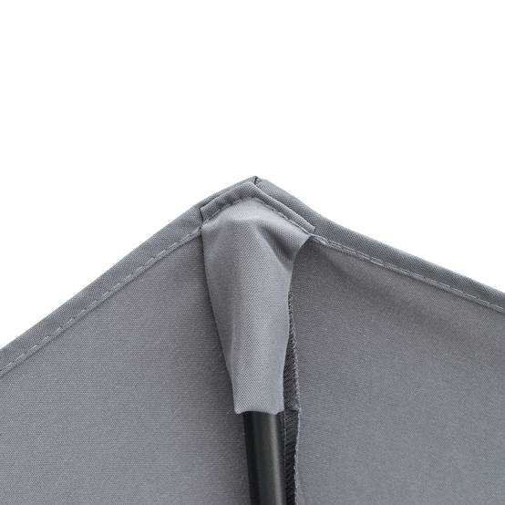 Parasol Demi-Lune Mural Balcon Terrasse Manivelle Acier Polyester Gris 200cm - ComfortXL Outdoor Living - Image 7