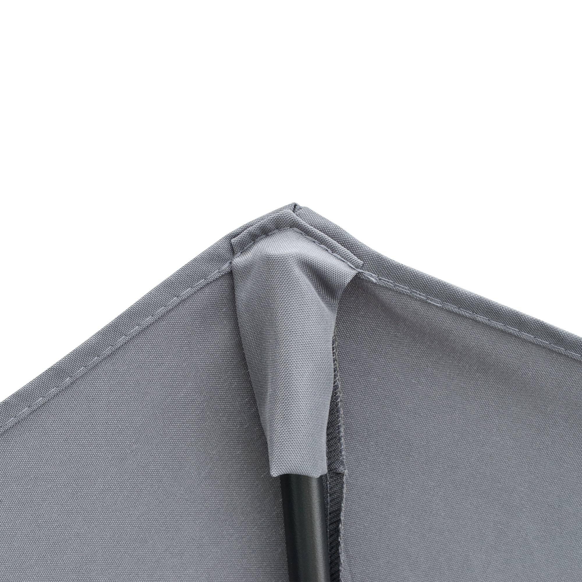 Parasol Demi-Lune Mural Balcon Terrasse Manivelle Acier Polyester Gris 200cm - ComfortXL Outdoor Living - Image 7