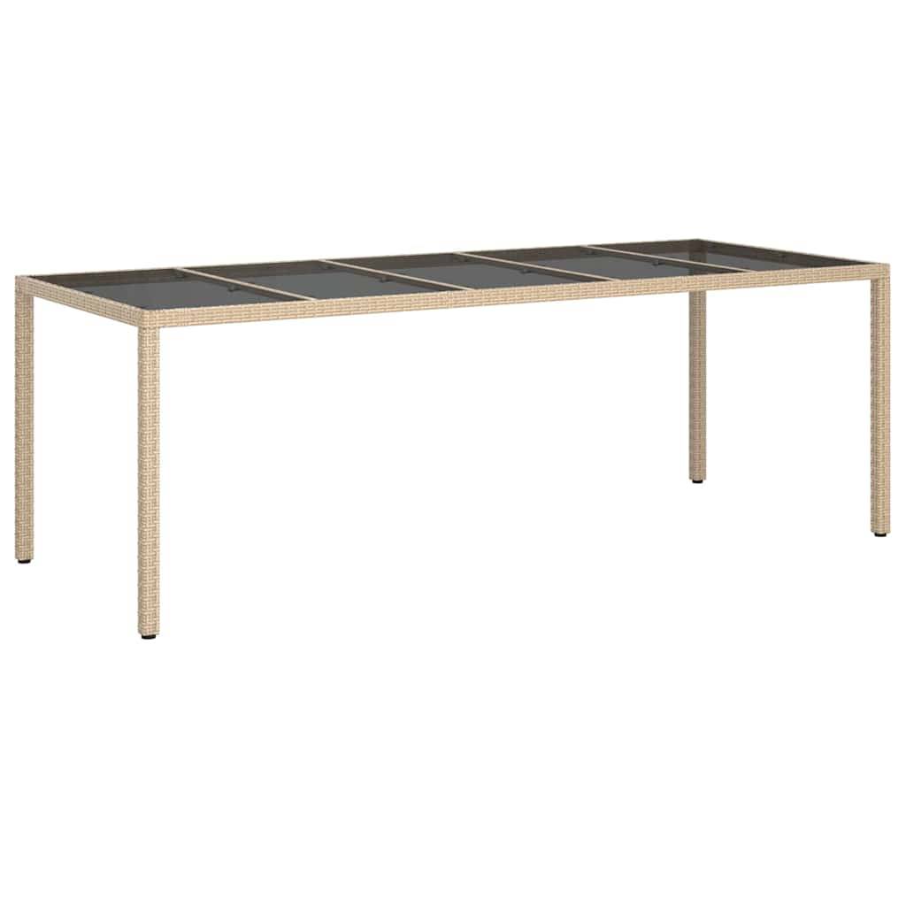 Maison Chic - Table De Jardin - Table Extérieure Beige 250 x 100 x 75 cm Poly rotin - Image 1