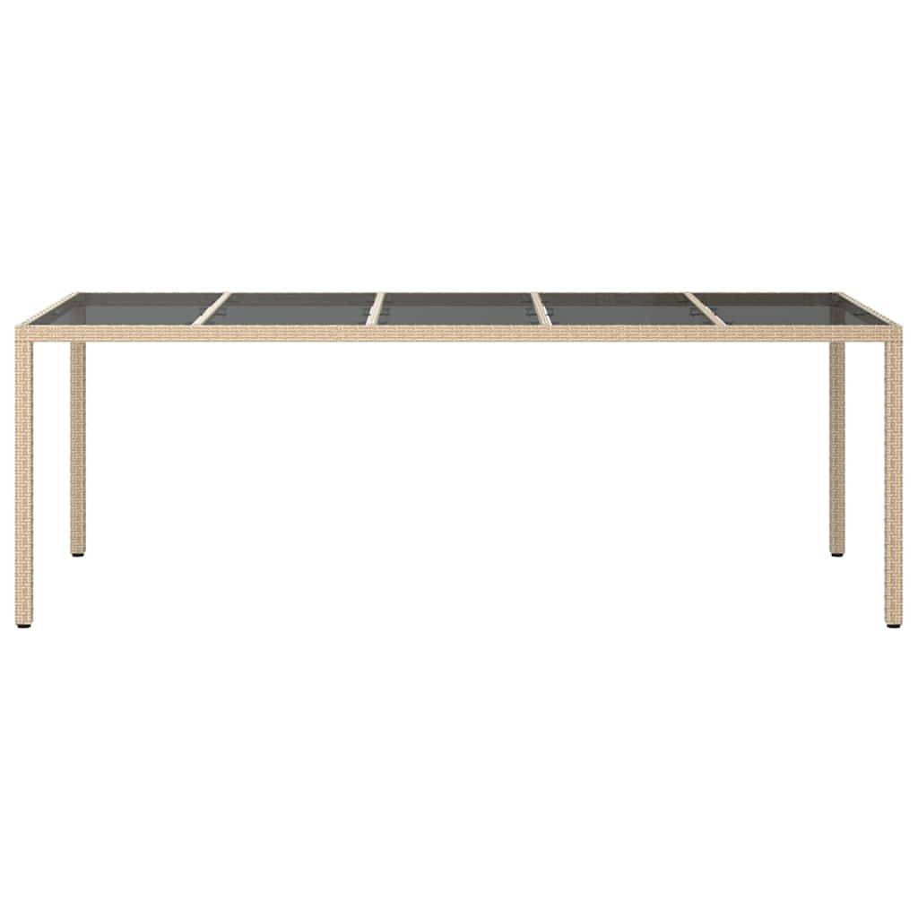 Maison Chic - Table De Jardin - Table Extérieure Beige 250 x 100 x 75 cm Poly rotin - Image 3