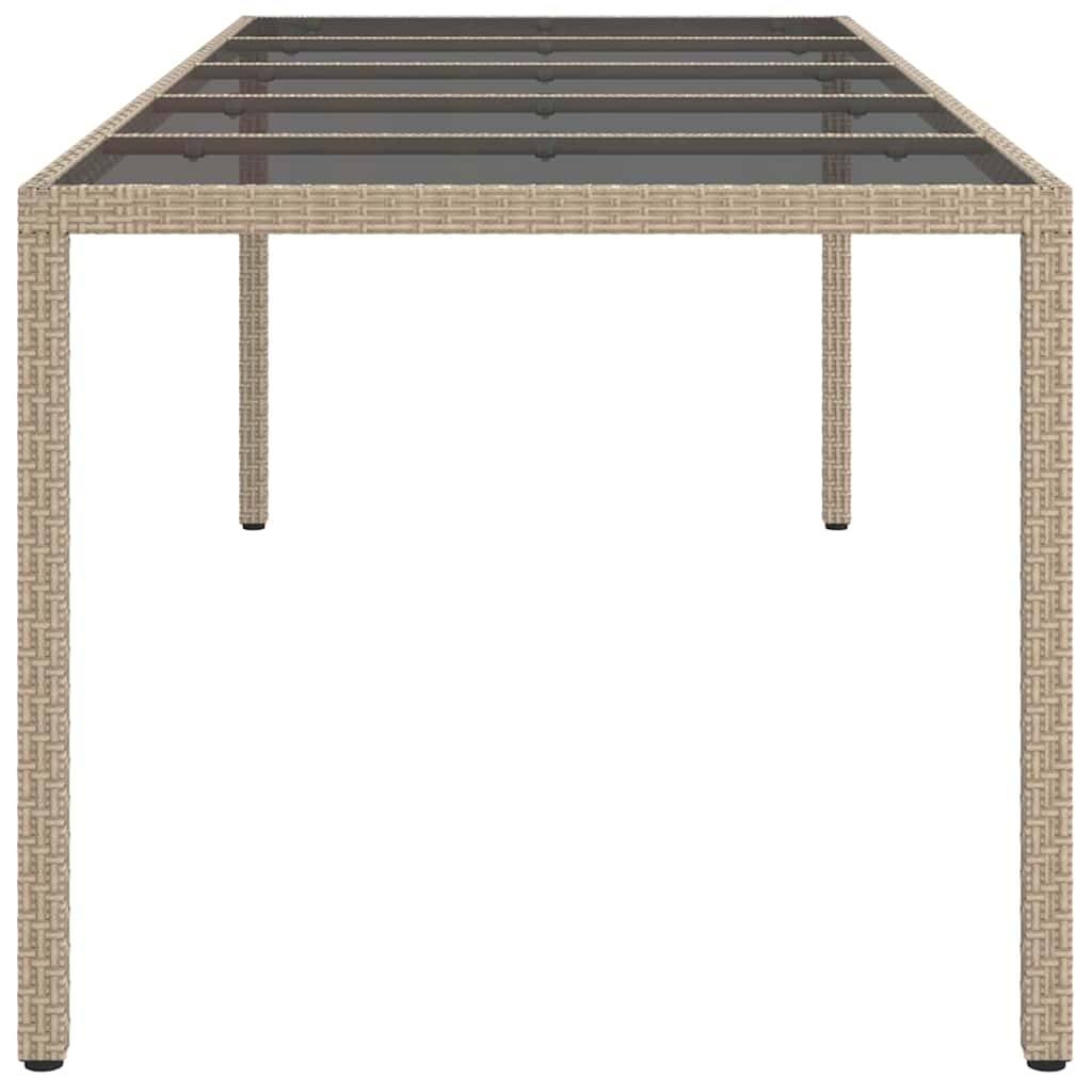 Maison Chic - Table De Jardin - Table Extérieure Beige 250 x 100 x 75 cm Poly rotin - Image 4