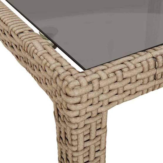 Maison Chic - Table De Jardin - Table Extérieure Beige 250 x 100 x 75 cm Poly rotin - Image 5