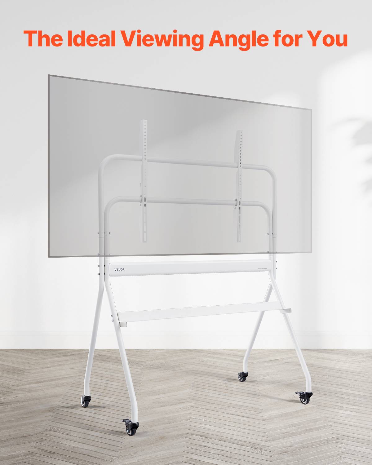 VEVOR Support TV roulettes 889-2540mm ch.90kg VESA 800x600, mobile salon/bureau/ext. - Image 5