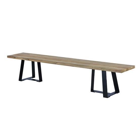 Banc métal anthracite et teck recyclé 240 cm Orsay - Gecko Jardin - Imagen 2