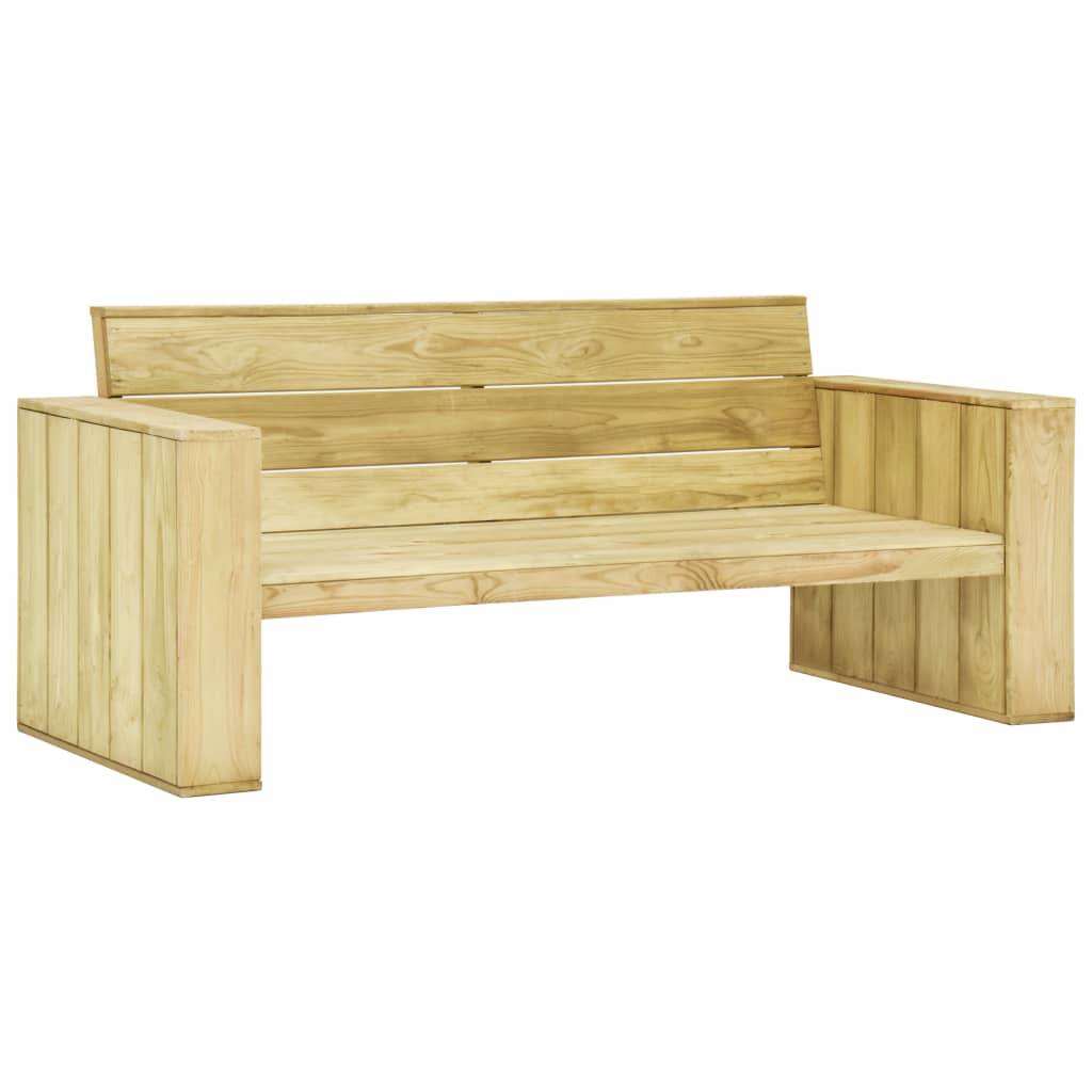 Helloshop26 - Salon de jardin meuble d'extérieur ensemble de mobilier 4 pièces avec coussins bois de pin imprégné - Imagen 2
