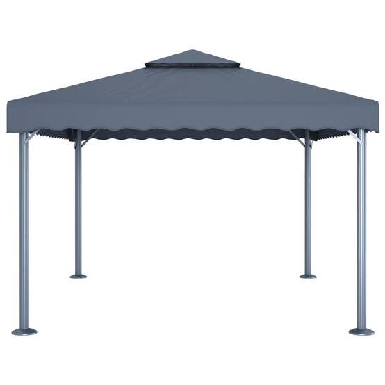 ComfortXL - Tonnelle d'Extérieur Aluminium avec Double Toit et Lumières LED Solaires Anthracite 4x3 m – ComfortXL Outdoor Living - Image 4