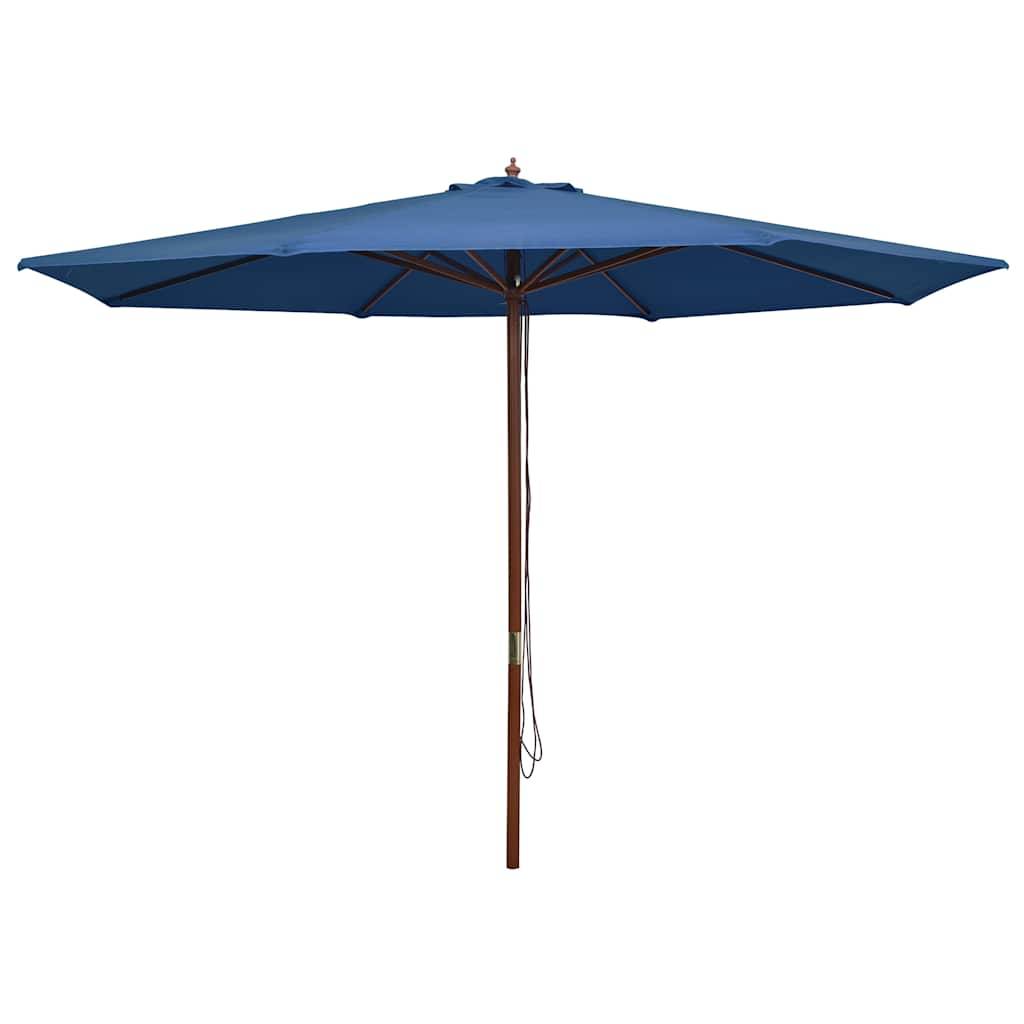 PANGIVO - Parasol d'extérieur avec mât en bois 350 cm Bleu - PANGIVO - Image 1