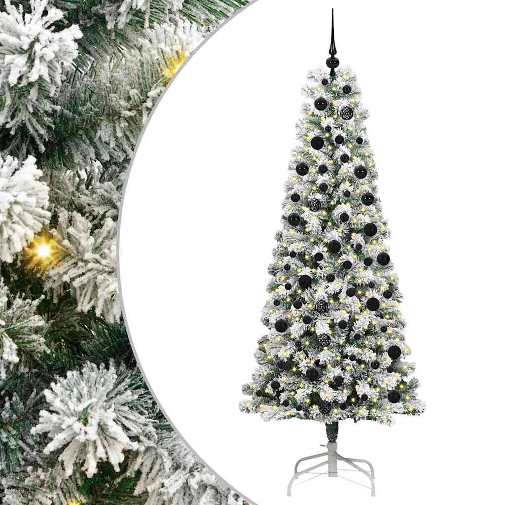 ComfortXL - Arbre de Noël Artificiel 210cm Tout-en-Un, avec Guirlande LED 8 Modes et 120 Décos – ComfortXL Outdoor Living - Image 2