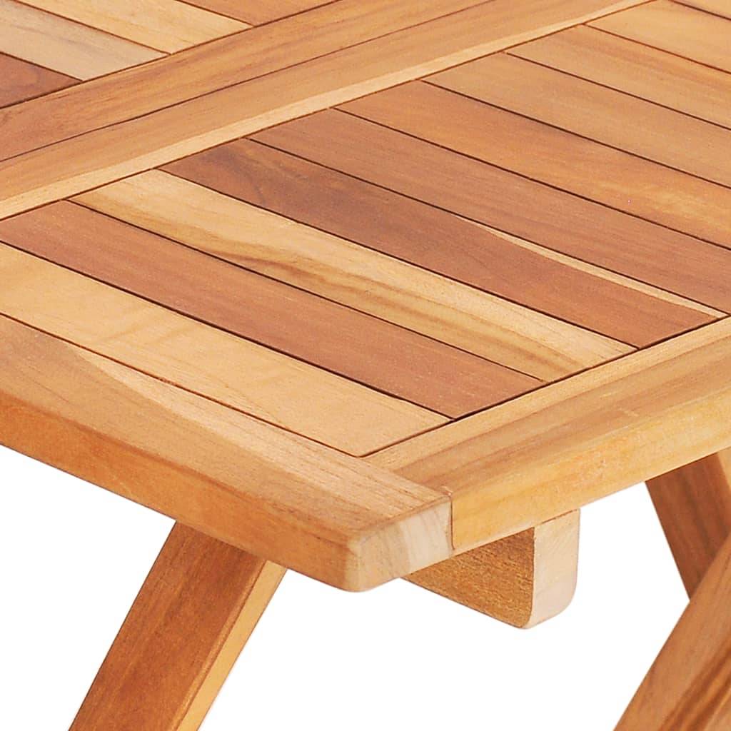 Ensemble de bistro jardin meuble extérieur terrasse 3 pièces avec coussins vert bois de teck massif - Imagen 9